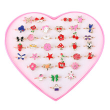 36 Pieces Children's Rings Adjustable Cartoon Rings Jewelry-1