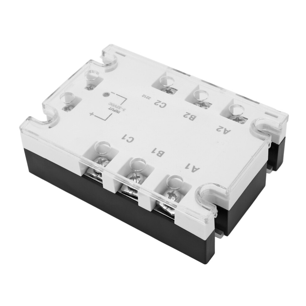 Noiseless 3-32Vdc To 24-480Vac 25A Solid State Relay For Cnc Machines White 9331371116733