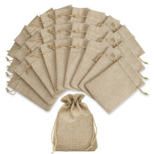 Stilfulde gaveposer i jute, multifunktionelle mini-gaveposer i holdbart materiale til Valentinsdag, påske, mors dag, Halloween, Thanksgiving.