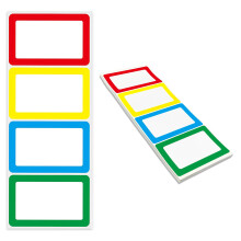 Etiquetas de identificação com design elegante, adesivos personalizados com forte aderência, 89x57mm, ferramenta organizacional para reuniões e