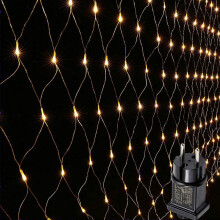 Chic Net Mesh Lights, 8 Modes 3x2M String Lights, Timer Function For A Memorable Celebration, High-Quality Decorative Lights (Warm White)