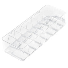 Pevný a odolný držák kabelů, vysoce průhledný úložný box s 8 přihrádkami, design s přihrádkami pro organizaci