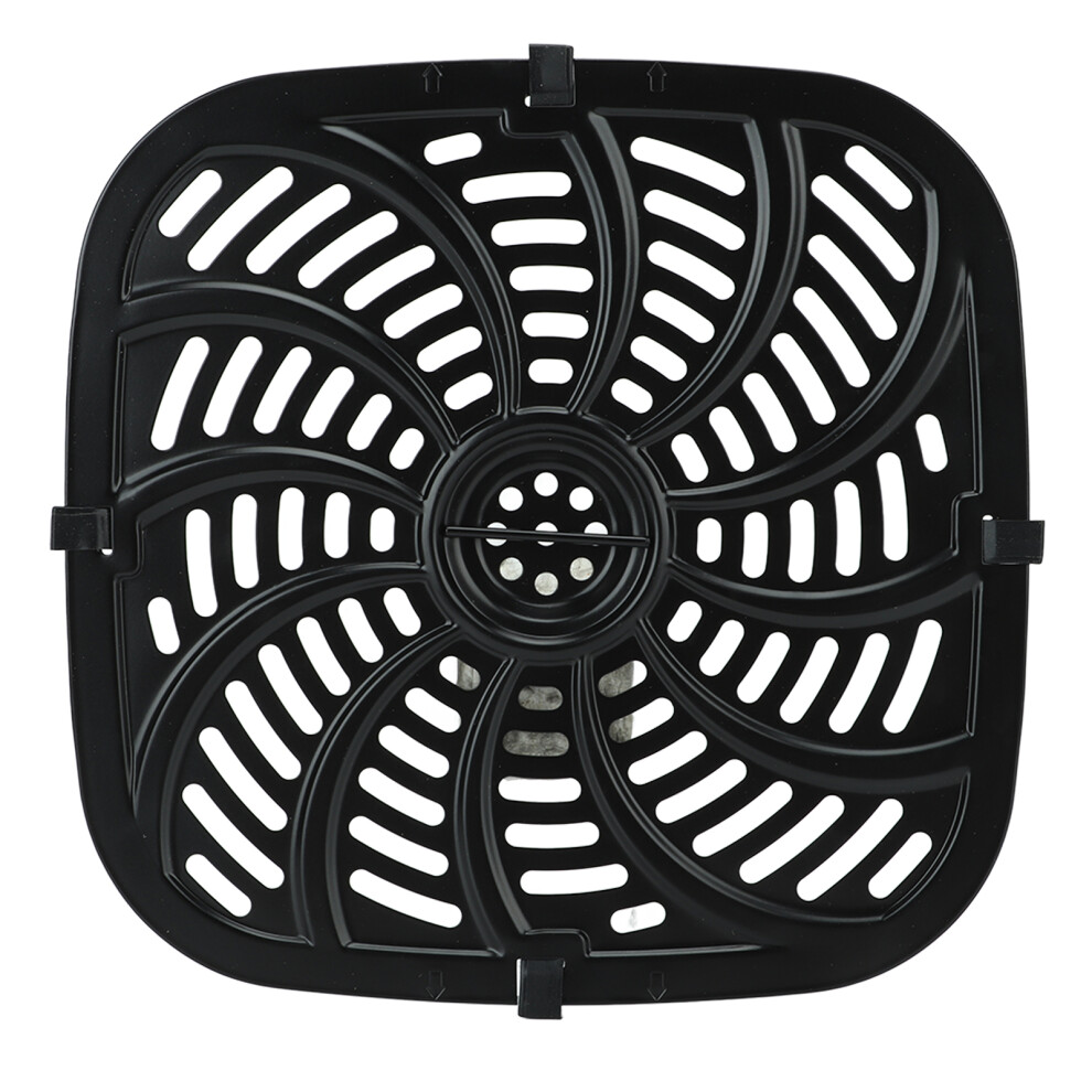 Grill Crisper Plate for 8QT Air Fryers, Dishwasher Safe Air Fryer Replacement Parts with Rubber Bumpers, Food Grade Non-Stick Coating and Perforated