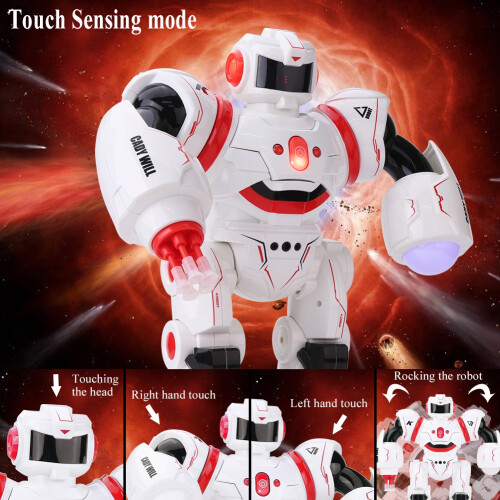 Interactive Robot, Educational Playing, Programmable Actions For Kids, With Intelligent Remote Control, LED Lights, Talking Robot, Fun And Educational 2