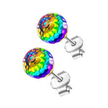 Vintage-inspirierte Ohrringe mit leuchtenden-Mehrfarbig 6mm