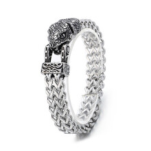Titan-Stahl-Wolf/Schlange/Adler-Armband für-Schlangenkopf