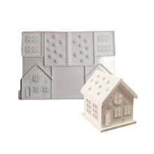 Home Dekoration Silikon Form Miniatur Haus geformt Ornament Form
