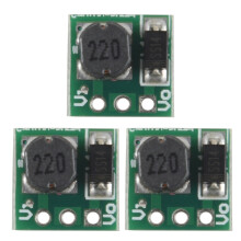 3X 0.9-5V to 5V - Step- Power Module Voltage Boost Converter Board 1.5V 1.8V 2.5V 3V 3.3V 3.7V 4.2V to 5V Green