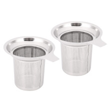 2X Filtro de Malla Fina de Acero Inoxidable 304 Infusor de Té Colador Fino Reutilizable