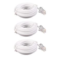 3X RJ11 6P4C Una RJ45 8P4C Teléfono Modular Cable de Extensión de Internet de 3 Metros