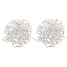 200 Pcs Push Pin Thumb Tack Clear Color 3/8Inch Drawing Cork Board Office Pushpin