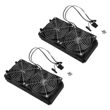 2X Aluminium 240mm 10 Rohr Wasser KüHlung GeküHlter Reihen WäRme Tauscher KüHler mit LüFter für CPU PC