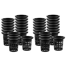 200 Pack 1.96 Inch Net Cups Slotted Mesh Wide Lip Filter Plant Net Pot Bucket Basket for Hydroponics Aquaponics Orchids