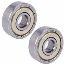 2X 626Z Double Sealed Bearings 6X19X6mm Carbon Steel Silver