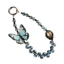 Schickes Schmetterlings-Handy-Lanyard, künstlerische-Blau