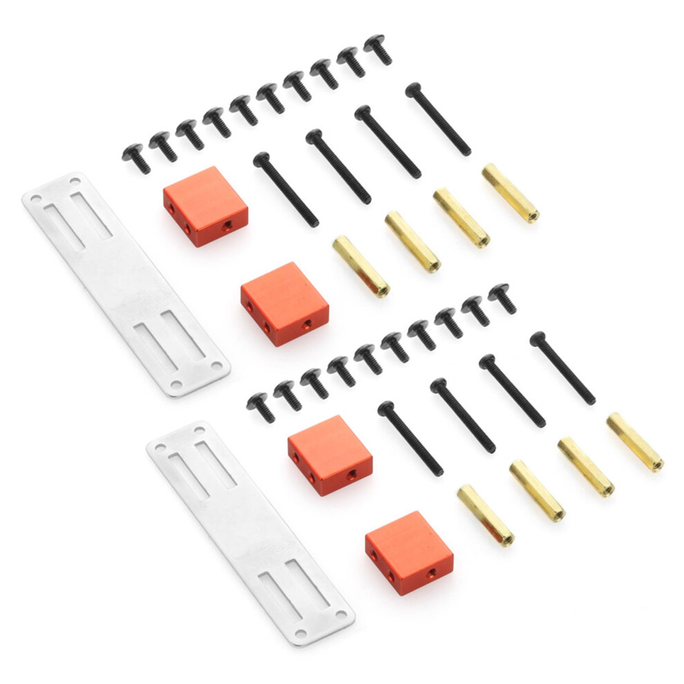 2X Metal Servo Fixed Mount Bracket Kit For Mn D90 D91 D99s Mn99s 1/12 Rc Truck Car Upgrade Parts Accessories, Red 6031261195154