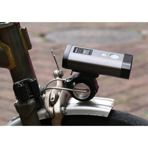 2X Superlight Front Light Bracket Bike Light Holder for  Folding Bicycle Accessories(Black Silver) 2