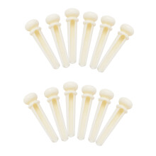 12Pcs Real Bone Material Acoustic Guitar Bridge Pins with Pearl Shell Dot
