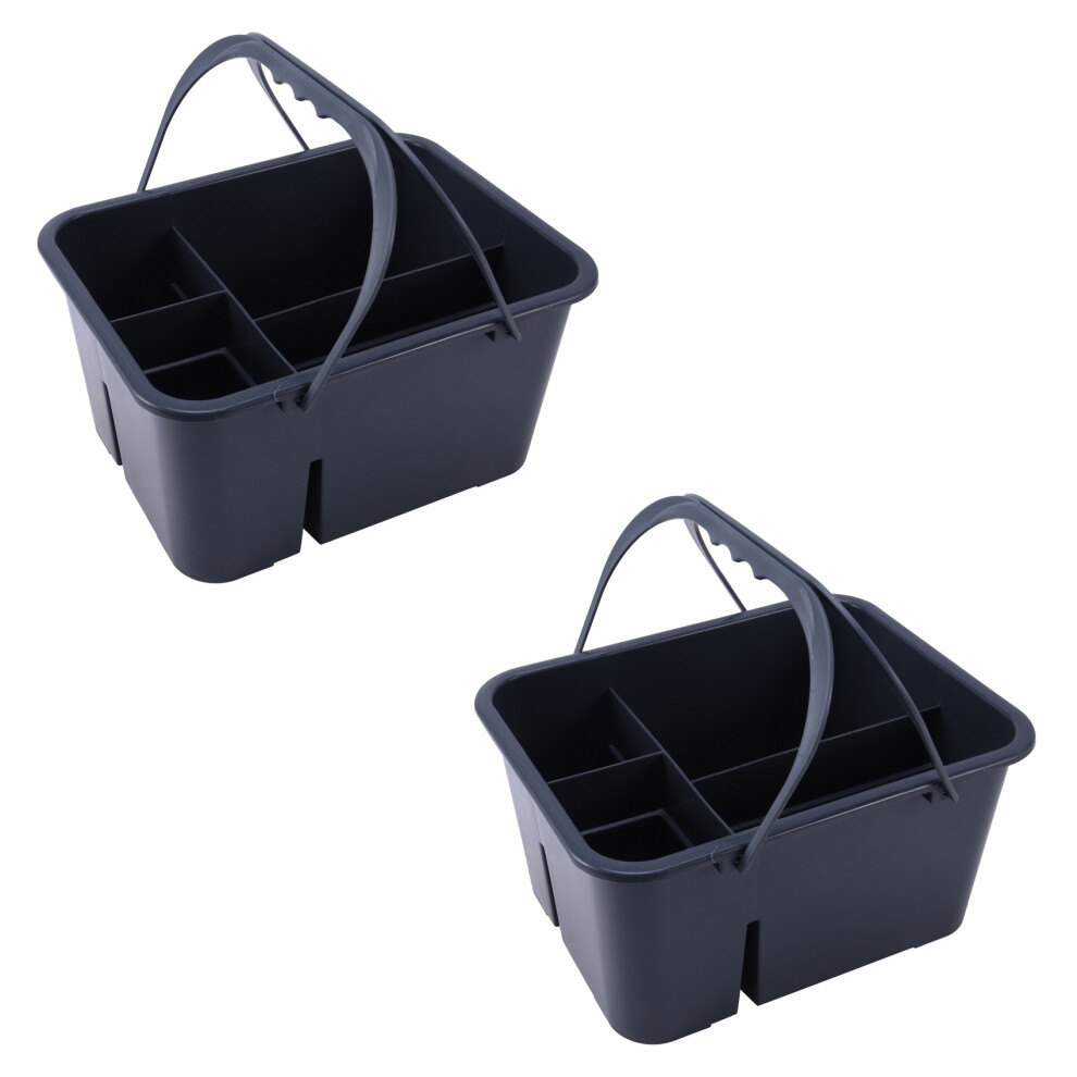2X Sundries Cleaning Basket Plastic Portable Tool Box Storage Basket Hotel Cleaning Cleaning Sanitation Tool Basket 6031635663326
