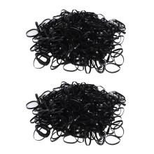 1000 Stueck Schwarzes Elastisches Gummiband fuer Haar Weibliches Maedchen Geschenk