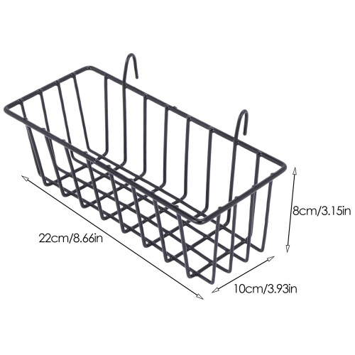 4 Pack Wall Grid Panel Hanging Wire Basket,Grid Wall Storage Basket,Wall Mount Baskets Display Shelves for Kitchen,Home 2
