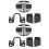 2 Sets for TRD Door Stabilizer Door Lock Protector Latches Stopper Covers for  Land  Alphard Vellfire 1