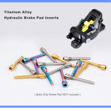 4X M4 Titanium Bolts for Bicycle Disc Brake Pad Threaded Pin Inserts Screw for XT R XT Hydraulic Disk Caliper-Golden
