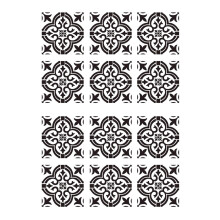 12 StüCk DIY Malerei 30X30cm Vintage Blumen Muster Schablonen Vorlage für Fliesen Wand Boden MöBel Malerei Dekorativ