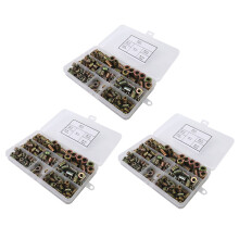 Tuercas de Insertos Roscados, Kit de Herramientas de Surtido de Insertos de Madera, M4 / M5 / M6 / M8 Insertos de Tornillo para Muebles Sujetador de