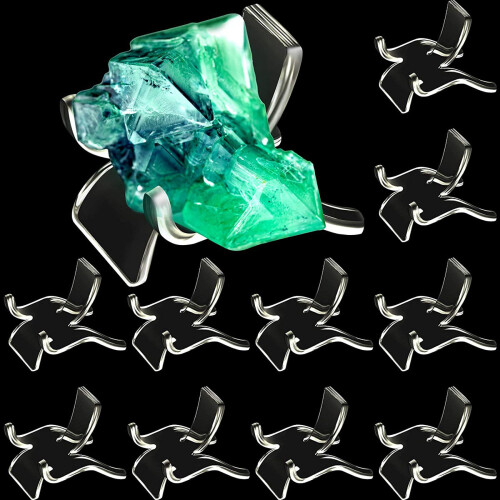 Supporto per Display Nel Acrilico 50 Pezzi Supporto per Cavalletto per Display Nel Plastica Trasparente Supporti 1