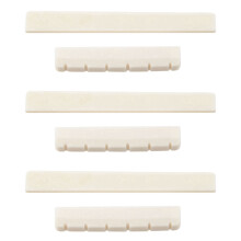 3X White Guitar Parts 6 String Classical Guitar Bone Bridge Saddle and Nut Set
