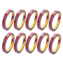 10X Strong Permanent Double Sided Super Sticky Foam Tape Roll for Vehicle Car, Red 12MMx3M