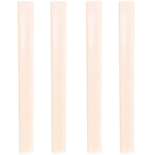 4 Pcs Spare Part Beige Plastic Bridge Saddle Nut for Classical Guitar