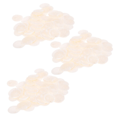 Plate Beads 300X Nacre Pearl Shell Round 35mm White