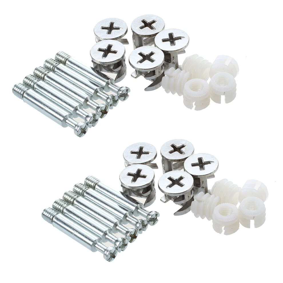Furniture Cam Fitting With Dowel And Pre-Inserted Nut (Set Of 10) 6031265260940