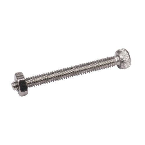 M2 x 20mm Long Hex Socket Knurled Cap Screws Bolts Nuts Set 60Pcs 2