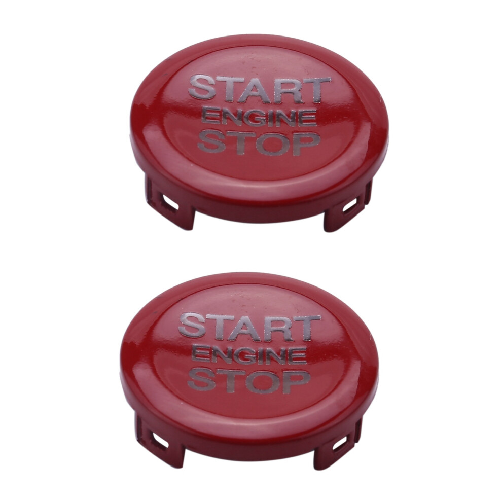 2X Abs Car Engine Start Stop Button Cover Trim For Giulia Stelvio 2017 2018 (Red) Red 6034274637536