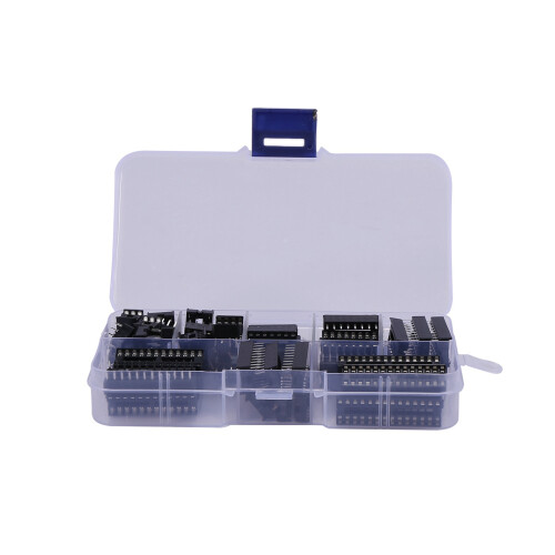 132Pcs DIP IC Sockets Adaptor Solder Type Socket Kit 6,8,14,16,18,20,24,28 Pin for  PCB DIY Kit 1