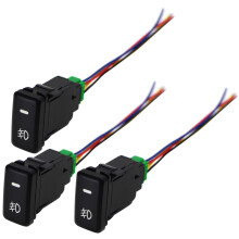 3X Auto Retrofit Waterproof Toggle Fog Lamp with 4 for White Light