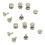 200Pcs DIY Rivet Rivet Rivet Metal Board - Silver 1