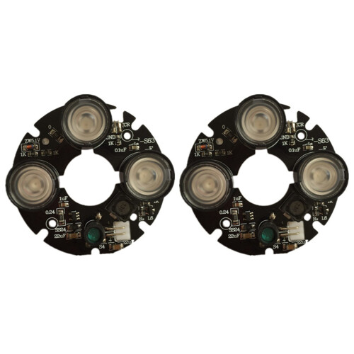 2X 3 Array IR LED Spot Light Infrared 3X IR LED Board for CCTV Cameras Night Vision (53mm Diameter)