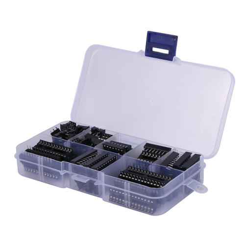 132Pcs DIP IC Sockets Adaptor Solder Type Socket Kit 6,8,14,16,18,20,24,28 Pin for  PCB DIY Kit 2