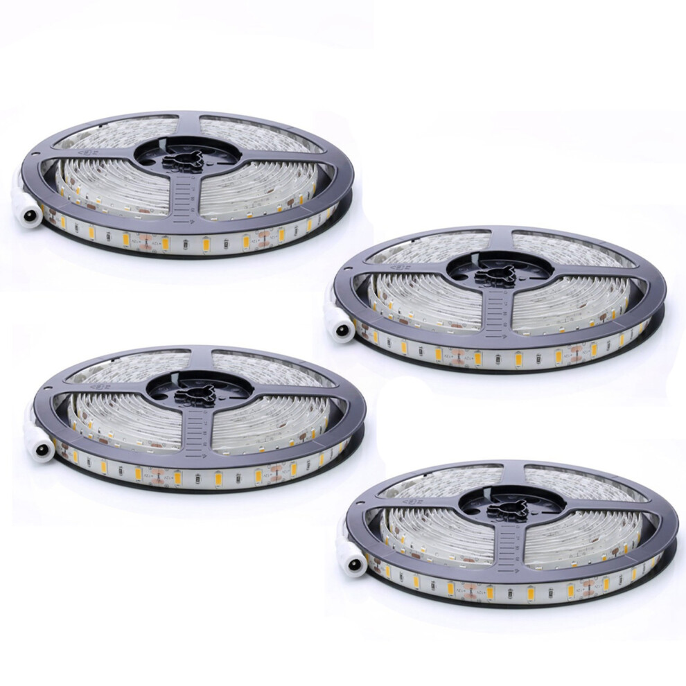 4X Flexible 5M 12V 36W Smd 2835X300 Leds Ip20 Warm White(3000K) Led Strip Band Lights 6031292718735