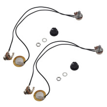 2 set 27MM Guitar Pickup Piezo Transducer Prewired Amplifier with 6.35MM Output Jack