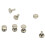 200Pcs DIY Rivet Rivet Rivet Metal Board - Silver 4