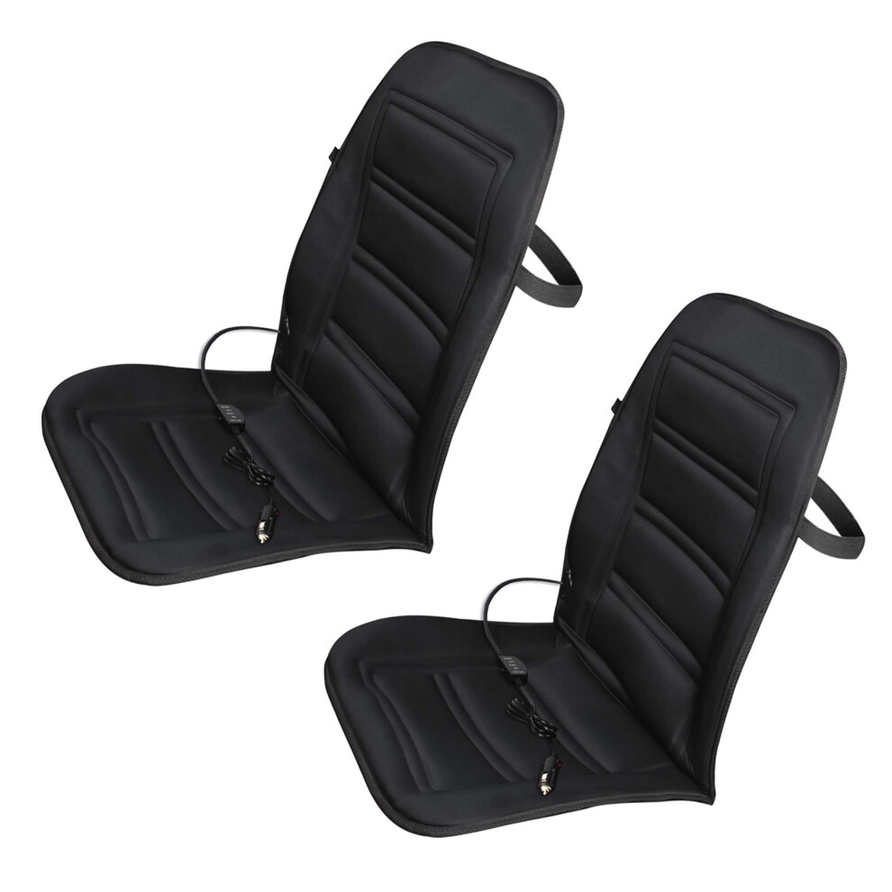 2X Heated Car  Cushion - Auto  Cover Warmer Auto Headed with Lumbar Support