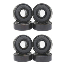 8X Schnelle Geschwindigkeit 608RS Hybrid Schwarz Keramik Lager Skateboard Lager Keramik Kunststoff Licht Bogen 608