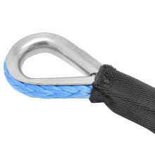 2X 7700Lbs Elektrisches Winden Seil Nylon Seil Hochfestes Faserseil 6mmx15M Auto Anhänger Seil Anhänger Gurt