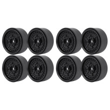 8Pcs Metal 1.9Inch Beadlock Wheel Rim Hub for 1/10 Rc Crawler Car Axial Scx10 90046 Trx4 Tf2 Rc4Wd D90 ,Black