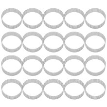 20Pcs 6cm Circular Tart Ring Dessert Stainless Steel Perforation Fruit Pie Quiche Cake Mousse Mold Kitchen Baking Mould